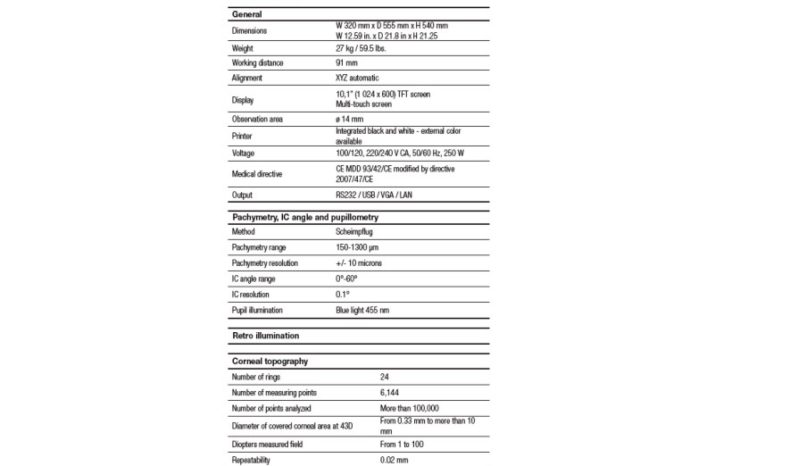 Stacja diagnostyczna VISIONIX VX220 /WF/TOPO/TONO/PACHY full