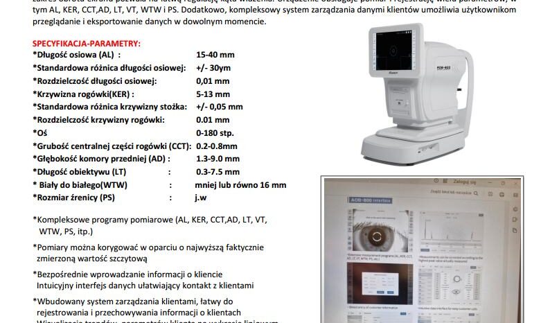 Biometr AOB-800 Features full